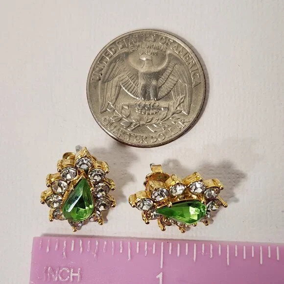 14K Pearl Necklace Bracelet & Earrings Complete Set Vintage Mint Peridot Avon - Picture 10 of 11